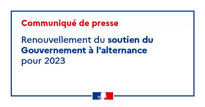 Renouvellement du soutien du Gouvernement à l’alternance pour 2023